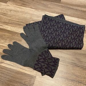 Michael Kors gloves and scarf set